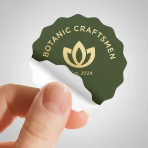 Custom Shape Paper Gumming Sticker Printing Delhi - Die-Cut Product Labels by Printel Deziner