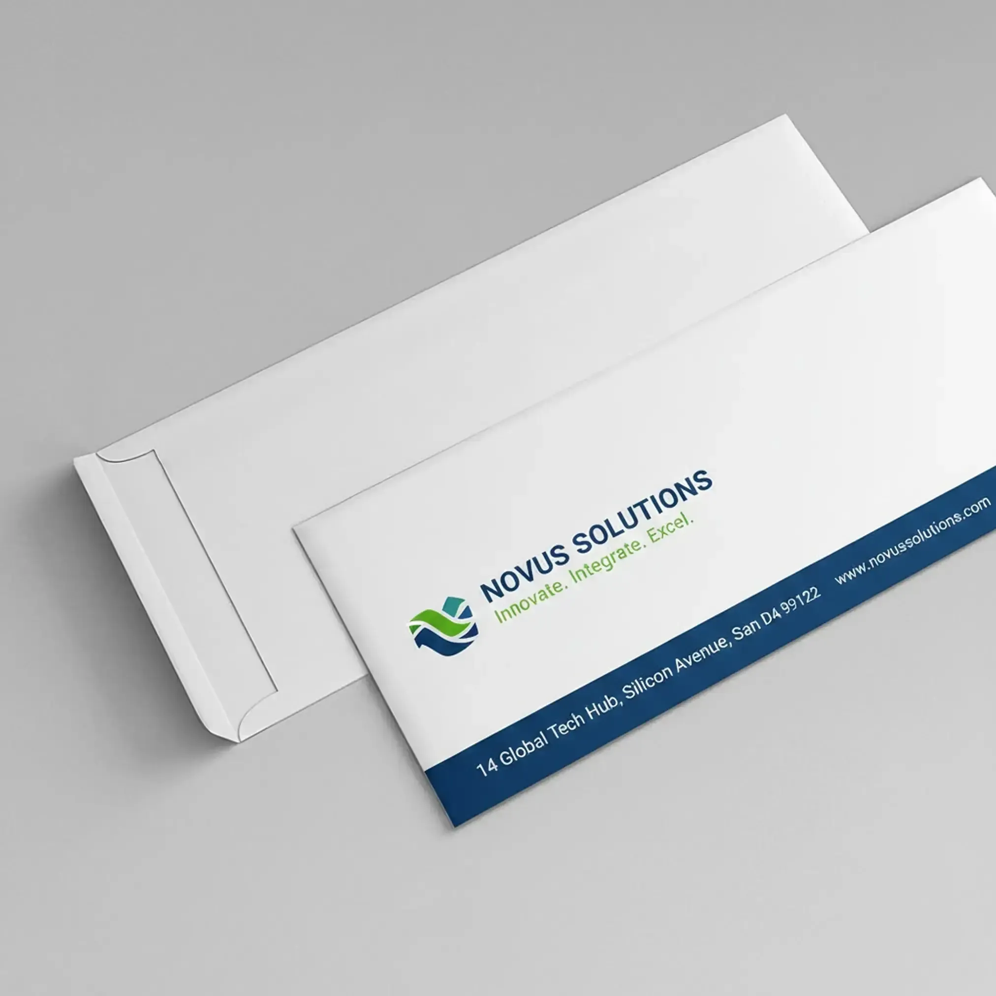 Envelopes 1 Premium custom business envelope printing in Delhi by Printel Deziner featuring corporate branding for healthcare and tech firms