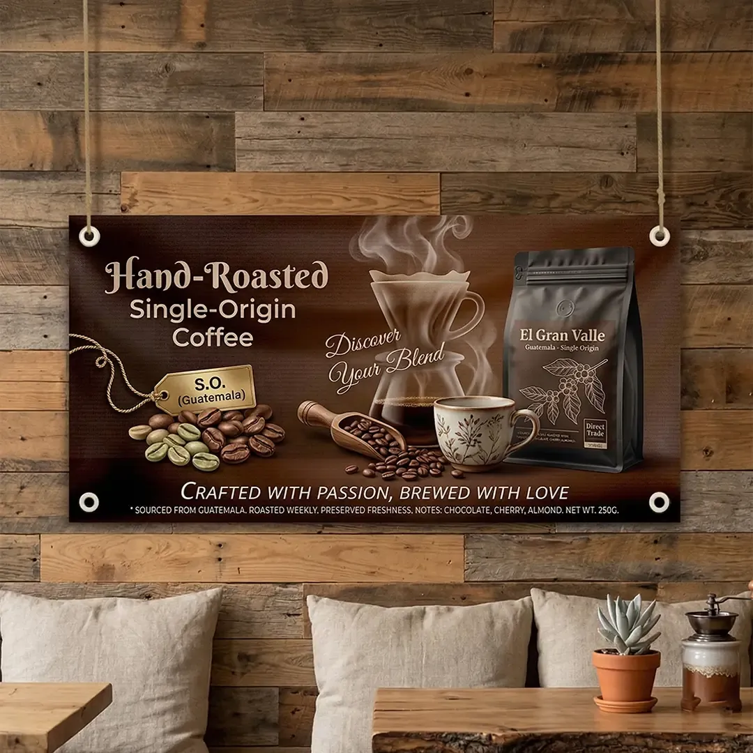 Custom Fabric Banner 2 Premium Flex Printing in Delhi by Printel Deziner for Real Estate and Cafes