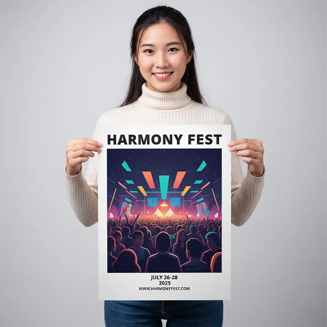 Premium Poster Printing Delhi services at Printel Deziner featuring A3 and A4 multi-size glossy prints.