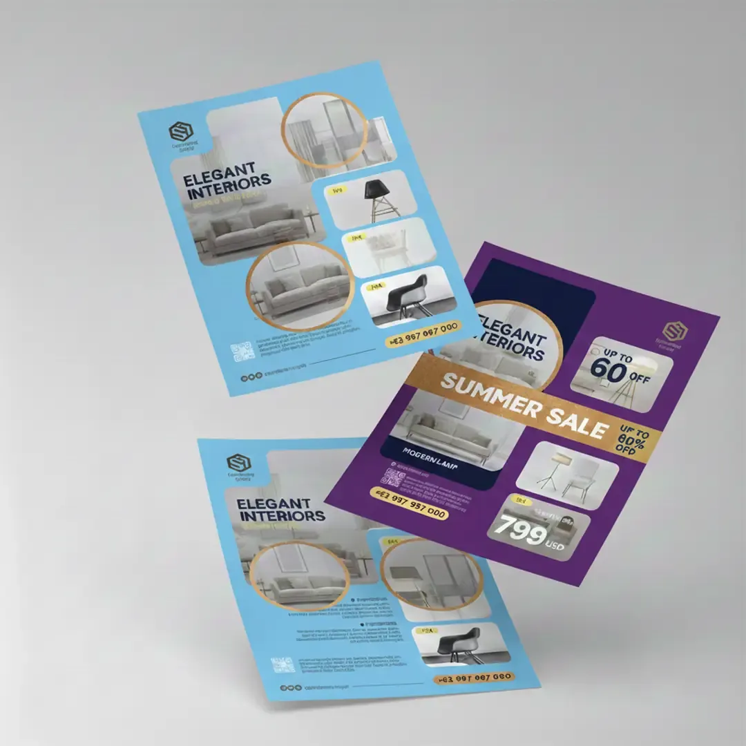 Custom Pamphlet Printing Delhi - Premium flyers by Printel Deziner