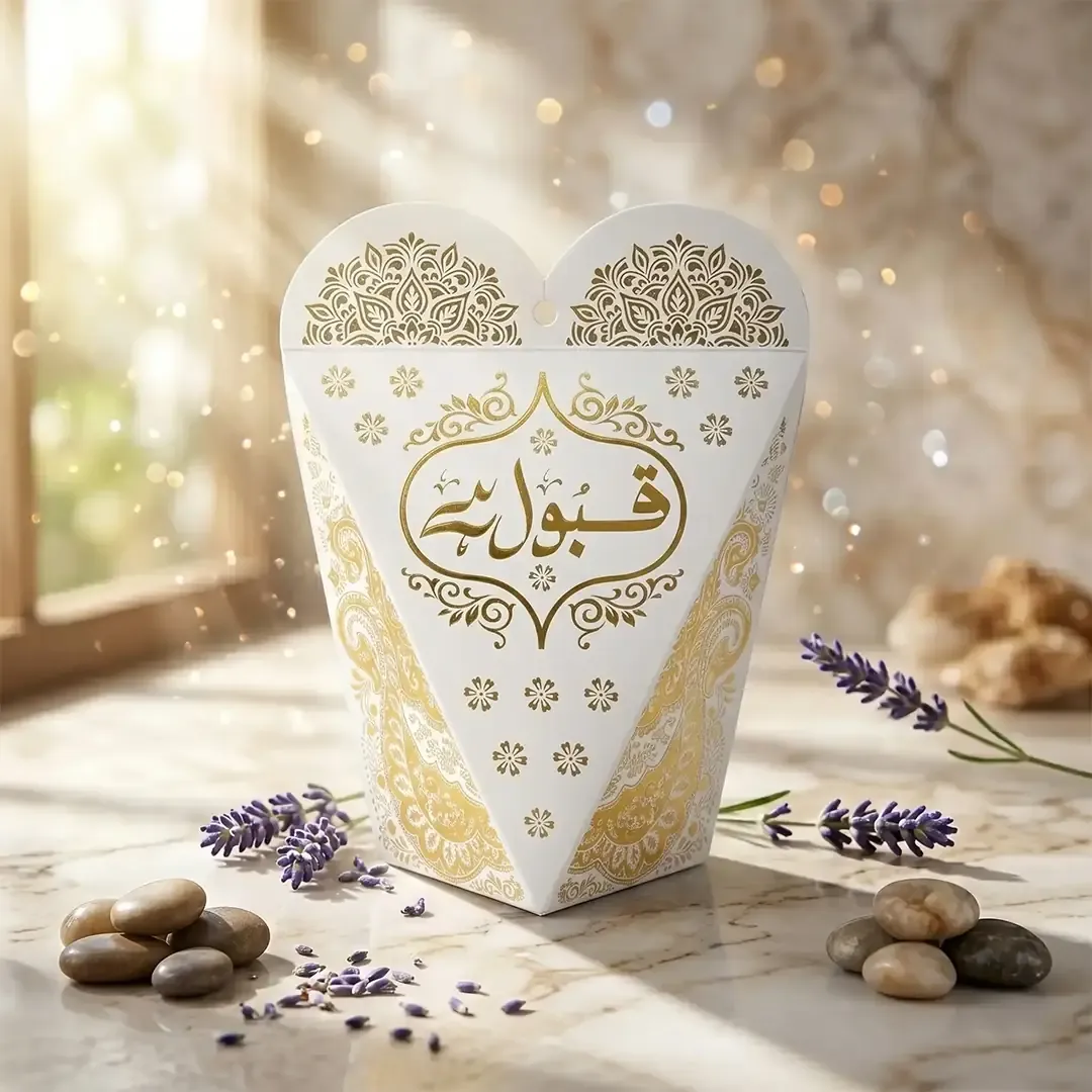Gold Foil Heart Shape Nikah Mubarak Gift Box 3 Gold Foil Multi Purpose Colorful Gifts Boxs Nikah Boxs Gift Boxes Sweets Box Heart Shape box size 4x3 3 result